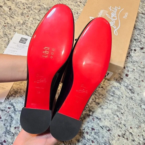 NEW Christian Louboutin Sweetie Jane Navy Flats Size 39 - Picture 8 of 10